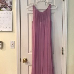 Pure silk mauve chiffon dress with pink silk slip by MAx Mara. Tag is missing